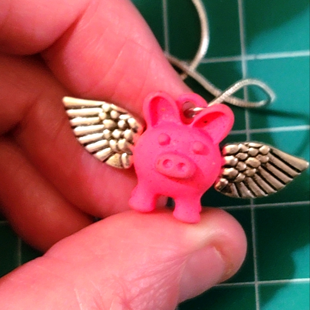 "When Pigs Fly" Necklace